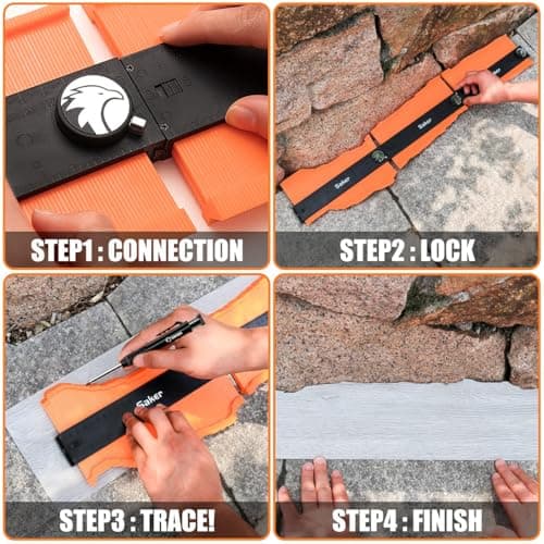 Saker Contour Gauge Profile Tool Combo Pack- Deep Hole Pencil & Irregular Shape Duplicator