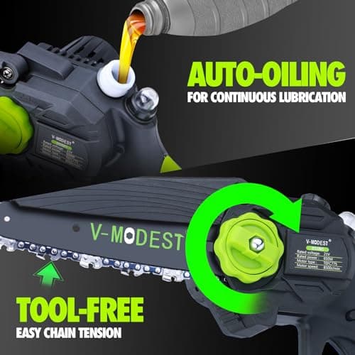 2-in-1 Cordless Pole Saw, 6.5lb Auto-Oiling Chainsaw, 15 FT Extension Pole, 2×21V Batteries