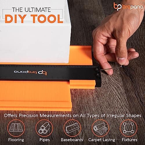 10" Contour Gauge Tool with Metal Lock - Precise for DIY, Carpentry, and Renovation Projects