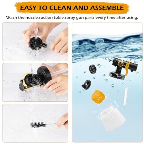 OUGESH Dewalt 20V Cordless Paint Sprayer for Home Painting (Yellow)
