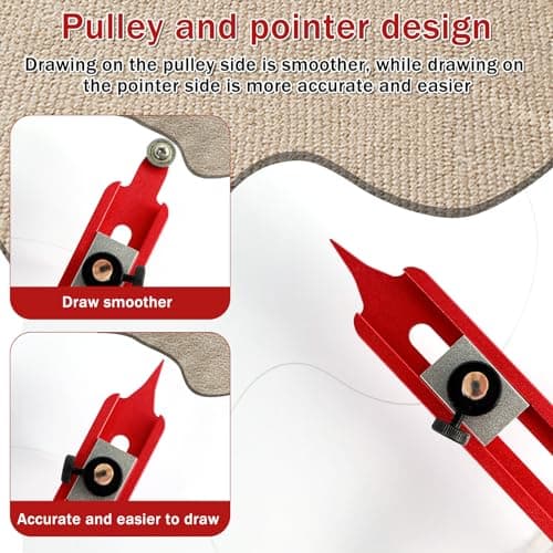 Precise Contour Scribe Tool with Adjustable Pencil Holder