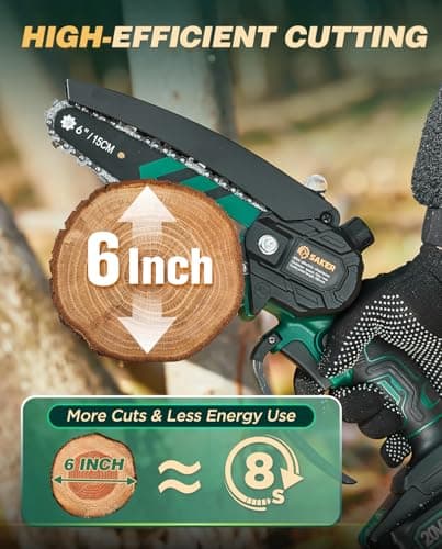 2025 Upgraded Saker Mini Cordless Electric Chainsaw for Tree Trimming and Gardening