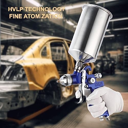 Professional HVLP Gravity Feed Air Spray Gun Set for Auto & Wall Painting