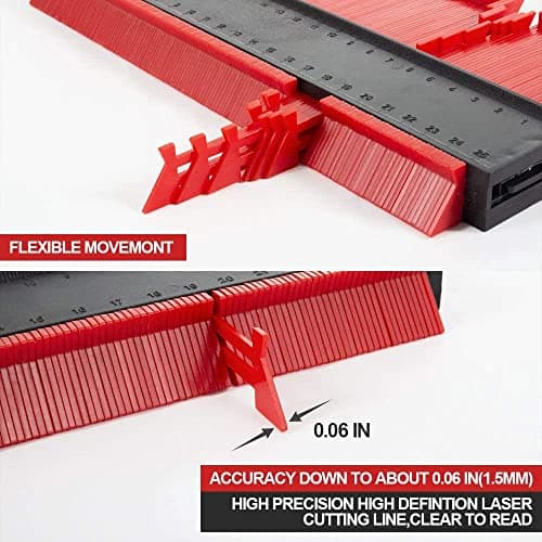 10'' & 5'' Contour Gauge | Precise Metric & Imperial Marked Tools for Pipes, Flooring, & Car Bodies
