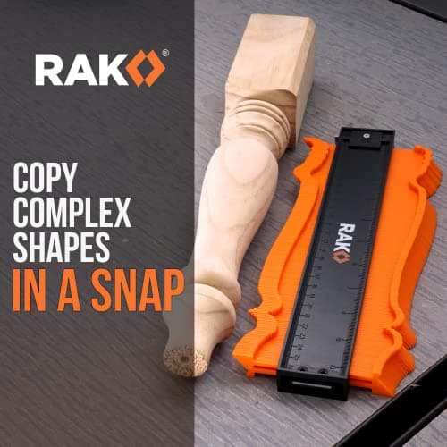 RAK Contour Gauge - 10 Inch Locking Edge Profile Tool for Flooring & Laying Tile