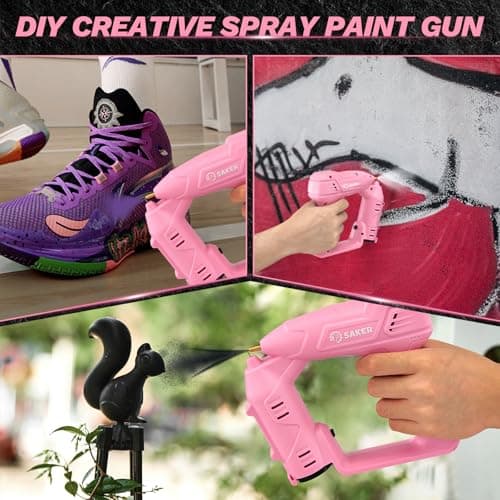 Saker Non-Clogging Cordless Paint Sprayer Gun with Spray Bottles for Cars