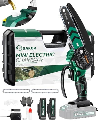 2025 Upgraded Saker Mini Cordless Electric Chainsaw for Tree Trimming and Gardening