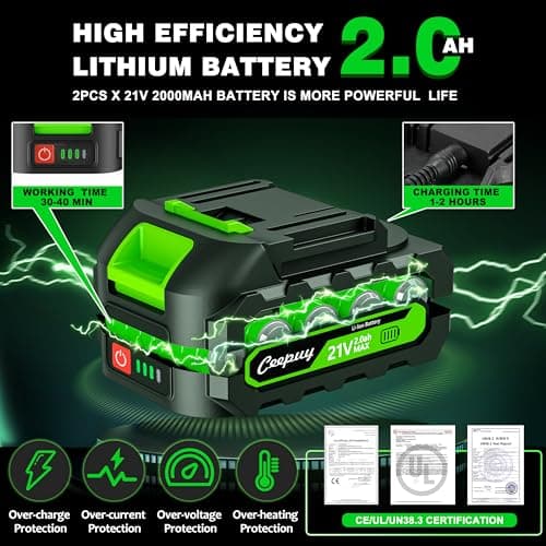 Cordless 6-inch Portable Electric Chain Saw with Auto Oiler & Security Lock