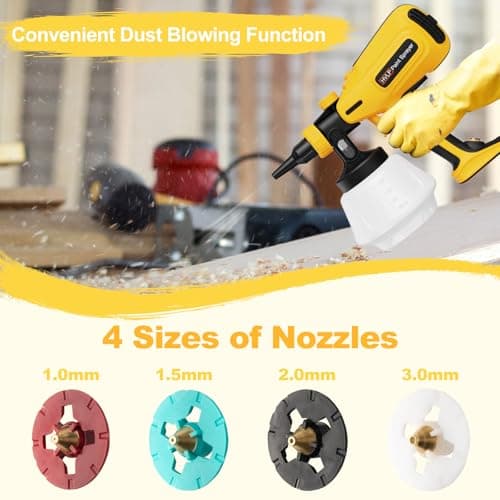700W HVLP Paint-Sprayer with 4 Nozzles for Furniture, Cabinets & More