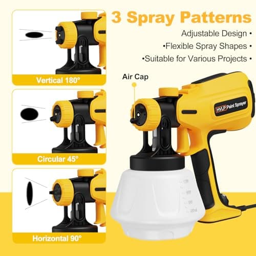 700W HVLP Paint-Sprayer with 4 Nozzles for Furniture, Cabinets & More