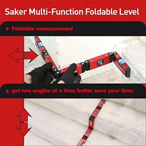 Saker 5 Inch Lock Contour Gauge & Level Folding Tool