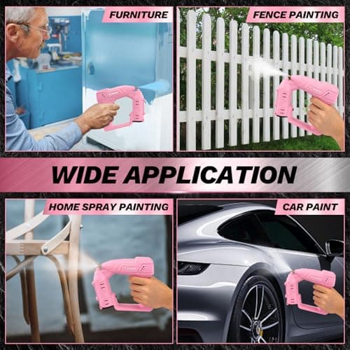 Saker Non-Clogging Cordless Paint Sprayer Gun with Spray Bottles for Cars