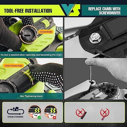Saker Mini Brushless Chainsaw 6 Inch Cordless Electric Saw