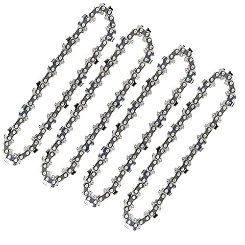 Mini Cordless Battery Chainsaw Chain, 4 Inch Replacement (4pcs)