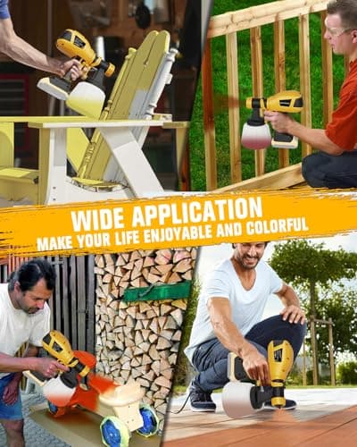 Dewalt Compatible Cordless Paint Sprayer, 5 Copper Nozzles for Indoor Painting