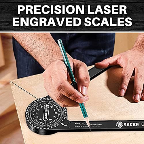 Saker Miter Saw Protractor & Contour Duplication Gauge (10" + 5")
