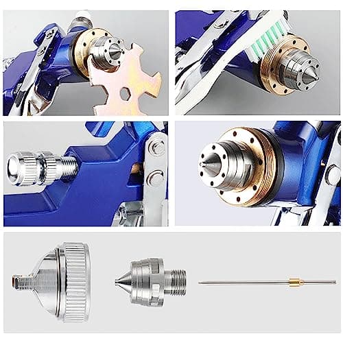 Professional HVLP Gravity Feed Air Spray Gun Set for Auto & Wall Painting