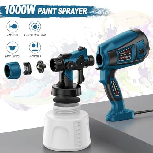 High Power Electric Paint Sprayer with 1400ml Container and 4 Nozzles