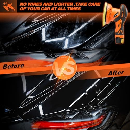 Saker 6 Inch Cordless Buffer Polisher for Car Detailing