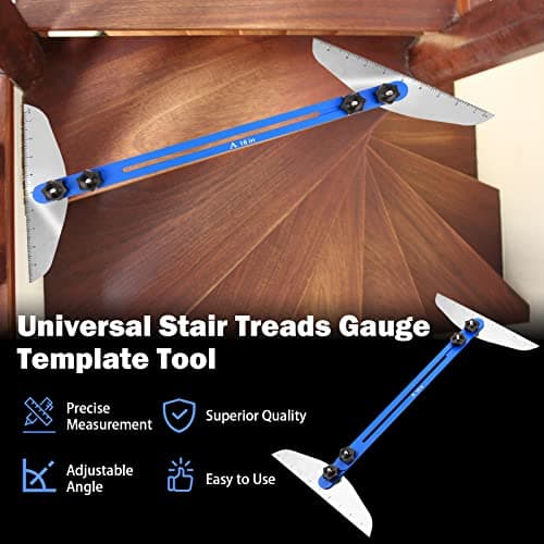 FEITON Stair Tread Template Tool for Measuring Stairs, Risers & Partitions