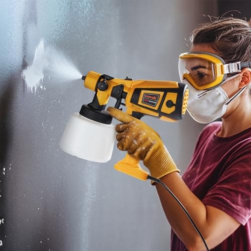 1000W Powerful HVLP Paint Sprayer for House Painting & Furniture - 4 Nozzles Easy to Clean