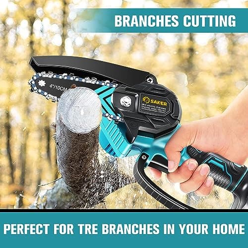 Saker Mini Cordless Electric Chainsaw with One Battery