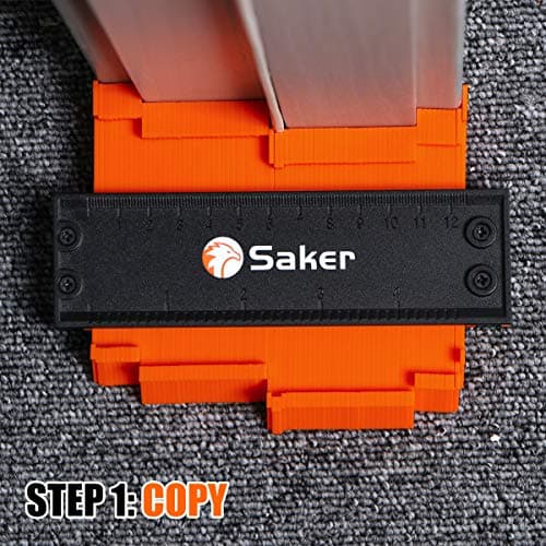 Saker Folding Square 12 inch and Contour Gauge (5 Inch) Profile Tool