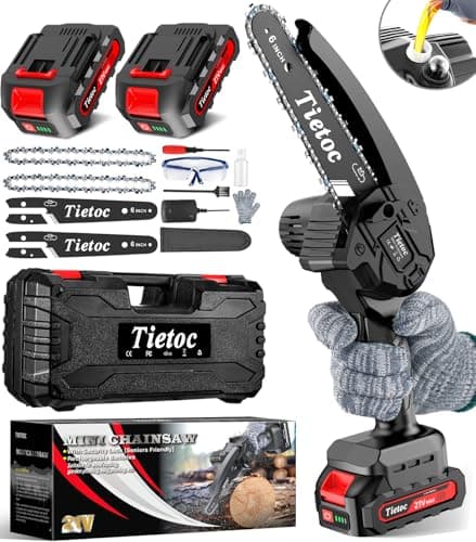 tietoc 6 Inch Cordless Electric Chainsaw - Portable & Easy to Use	for Men, Dad & Husband Gifts
