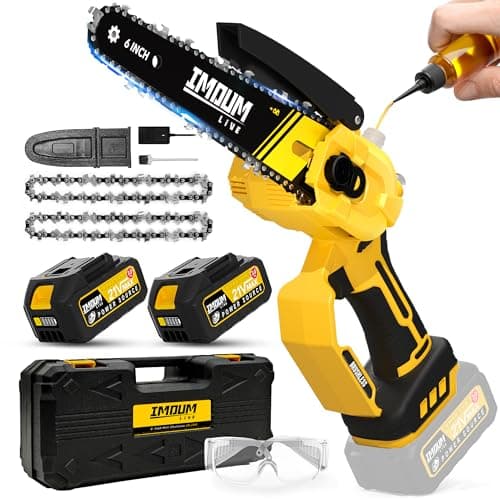 Upgrade Version 32FT/S 6 Inch Cordless Mini Chainsaw, Fast & Powerful Cutting Tool