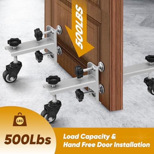 Saker 500LB Heavy Duty Door Installation Kit with Dolly & Anti-Slip Mat