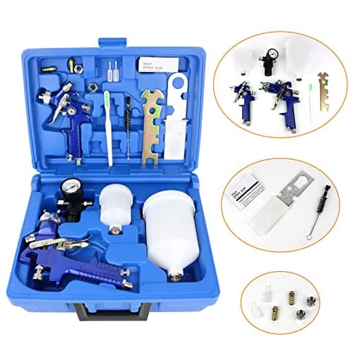 Auto Gravity Feed HVLP Air Spray Gun Set for Painting & Cake Decoration