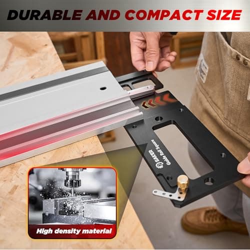 Saker Track Saw Square, 90° Right Angle Guide Rail Compatible, for Precise Squares