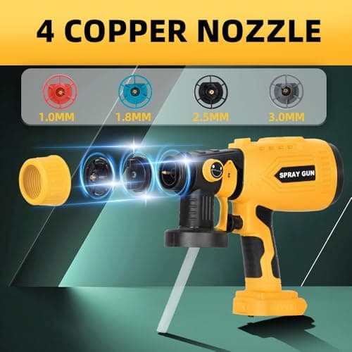 DeWalt 20V Cordless Paint Sprayer, 200W HVLP Brushless Motor, Easy to Clean