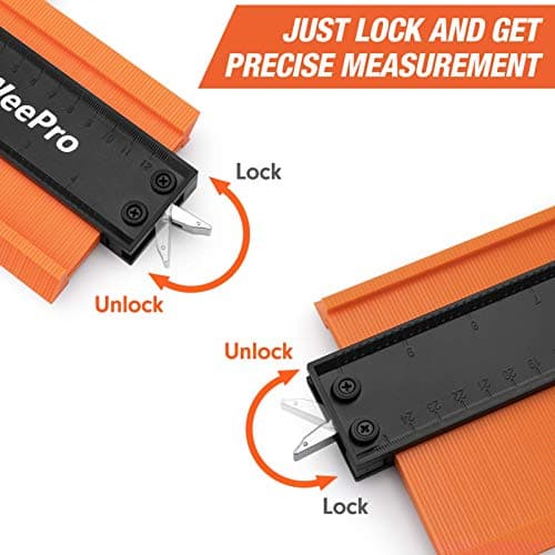 Master Contour Gauge Duplicator 10" & 5" - Locking Measuring Tool for Carpenters