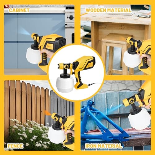 High-Volume Low-Pressure (HVLP) 700 W Airless Paint Sprayer with 5 Copper Nozzles for House and Furniture Painting