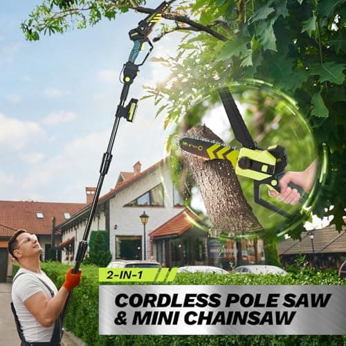 Saker 78.74 Inch Max Reach Tree Trimmer Pole Saw for Professional Arborists and Landscapers
| Saker Brushless Electric Pole Saw Battery Powered Mini Chainsaw 6 Inch Trimmer Review
| Saker Professional 2-IN-1 Pole Chainsaw 6 Inch Chainsaw Battery Pow
