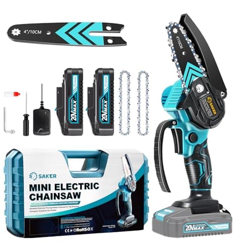 Saker Mini Cordless Electric Chainsaw, 4 Inch Portable Chainsaw
