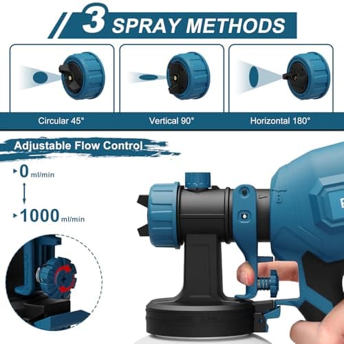 700W HVLP Paint Sprayer with 4 Nozzles for Home & Garden Projects