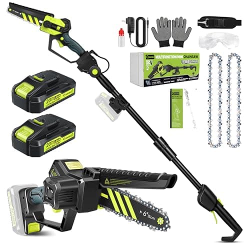 Saker 78.74 Inch Max Reach Tree Trimmer Pole Saw for Professional Arborists and Landscapers
| Saker Brushless Electric Pole Saw Battery Powered Mini Chainsaw 6 Inch Trimmer Review
| Saker Professional 2-IN-1 Pole Chainsaw 6 Inch Chainsaw Battery Pow