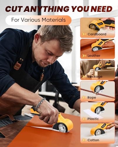 Saker Cordless Rotary Cutter, 4V Rechargeable, LED Light, Safety Lock