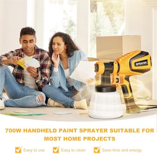 700W HVLP Spray Gun for Furniture and Other Surfaces