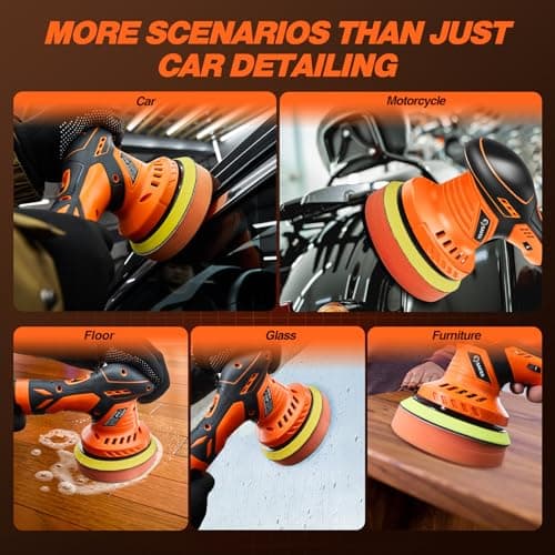 Saker 6 Inch Cordless Buffer Polisher for Car Detailing