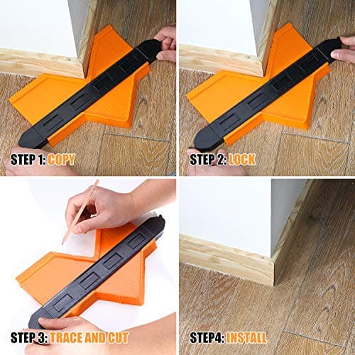 2PC 5&10INCH Contour Gauge with Lock - Smart Measure Ruler for Vinyl Cutter & Wood Plank Install