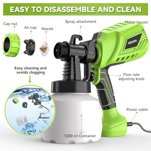 AZZUNO 700W HVLP Paint Sprayer for Furniture & DIY Projects