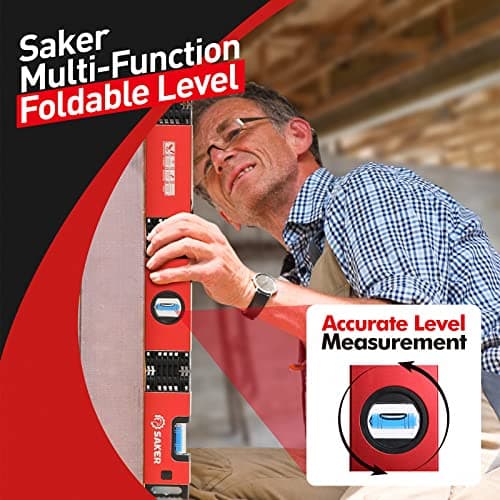 Saker 5 Inch Lock Contour Gauge & Level Folding Tool