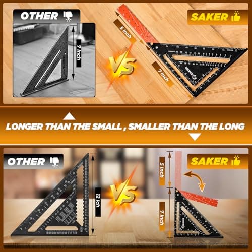Saker 10" & 5" Contour Gauges + 12" Folding Square