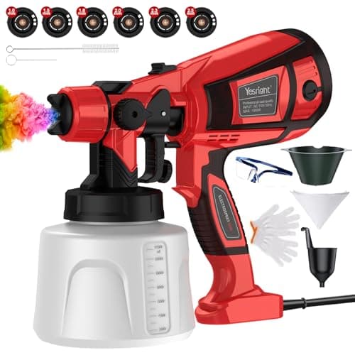 High Capacity 1000W Electric 32000RPM Paint Sprayer with 1400ml Tank