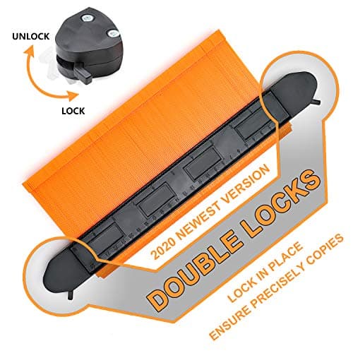 2PC 5&10INCH Contour Gauge with Lock - Smart Measure Ruler for Vinyl Cutter & Wood Plank Install