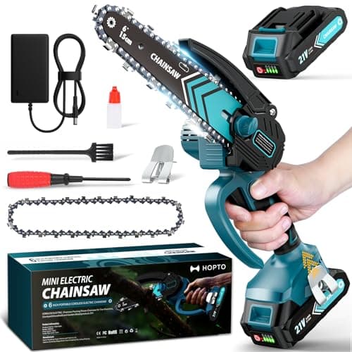 Mini Chain Saw 6-Inch Portable Handheld Chainsaw for Wood Cutting and Tree Trimming
| 2000mAh Battery 2 Pack Mini Chain Saw for Gardening and DIY Projects
| Seniors Friendly Mini Chainsaw Cordless 6-Inch for Camping and Wood Cutting