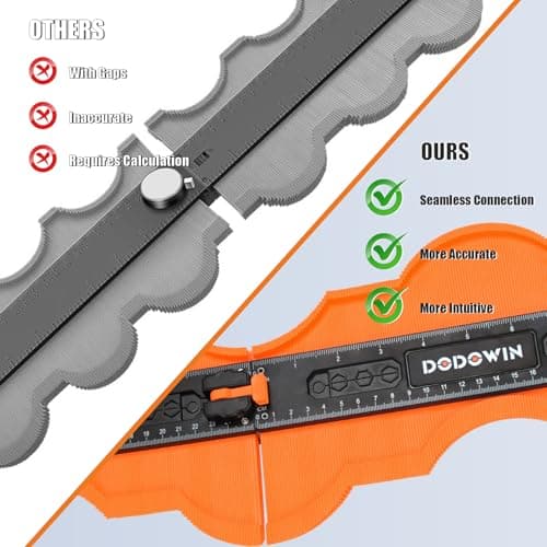 Dodowin Unlimited Connection 10 Inch Contour Gauge Tool, Shape & Outline for Men Dad Husband